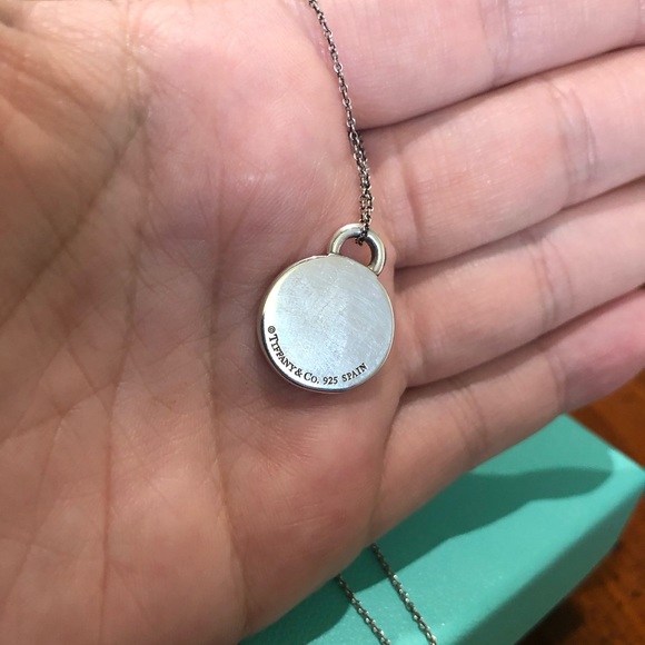 Tiffany & Co. Blue Enamel Round Pendant Necklace - Picture 10 of 16